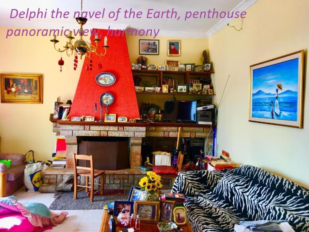 Delphi Celebrity V I P The Navel Of The Earth, Center-Delphi-Penthouse Galaxy&Sky Panoramic View, Harmony&Yoga Apartman Kültér fotó