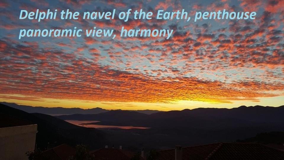 Delphi Celebrity V I P The Navel Of The Earth, Center-Delphi-Penthouse Galaxy&Sky Panoramic View, Harmony&Yoga Apartman Kültér fotó