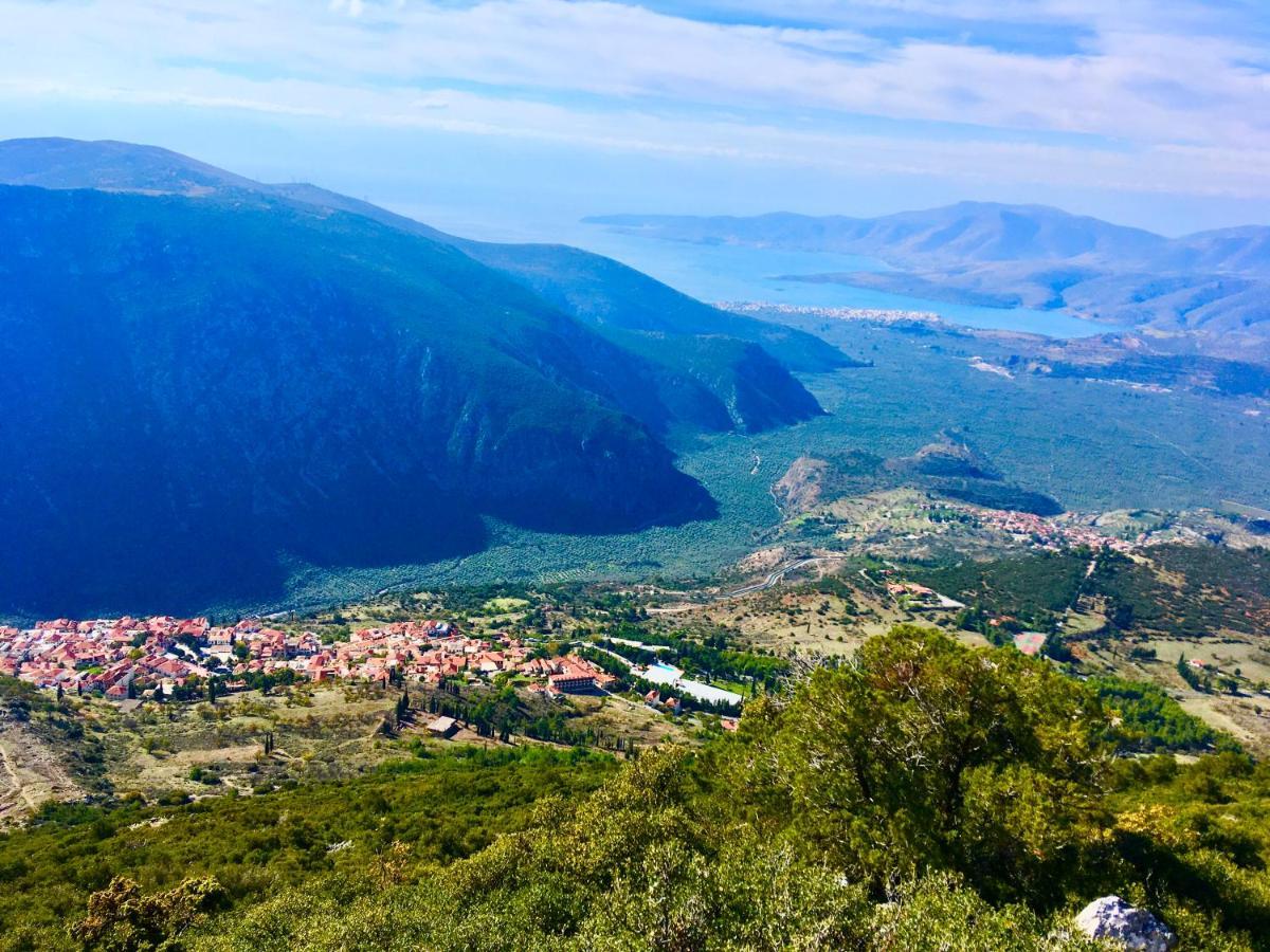 Delphi Celebrity V I P The Navel Of The Earth, Center-Delphi-Penthouse Galaxy&Sky Panoramic View, Harmony&Yoga Apartman Kültér fotó